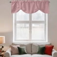 thumbnail image 2 of Vintage Nude Pink Tie Up Valance Curtains for Windows, Kitchen Curtains Window Treatments, Farmhouse Retro Solid Color Linen Texture Short Window Shades Valances for Bedroom Bathroom Cafe 42"x12", 2 of 8