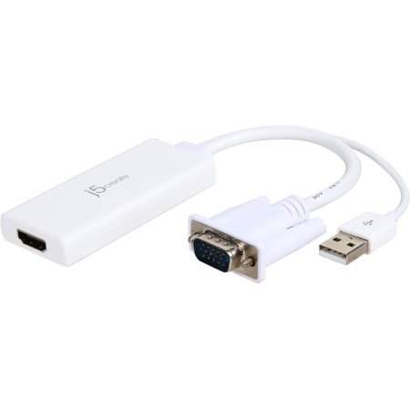 UPC: 0847626001482 | j5create VGA to HDMI Video Audio Adapter with Built-in USB Power Cable