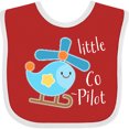 thumbnail image 3 of Inktastic Little Co-pilot Cute Helicopter Boys or Girls Baby Bib, 3 of 4