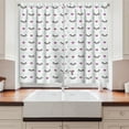 thumbnail image 2 of Ambesonne Eyelash Kitchen Curtains, Winking Eyes Hearts, 55"x39", Fuchsia Pale Blue Black, 2 of 3
