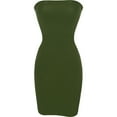 thumbnail image 4 of PacificPlex Womens Seamless Smoother Tube Slip Dress, One Size, Olive, 4 of 7