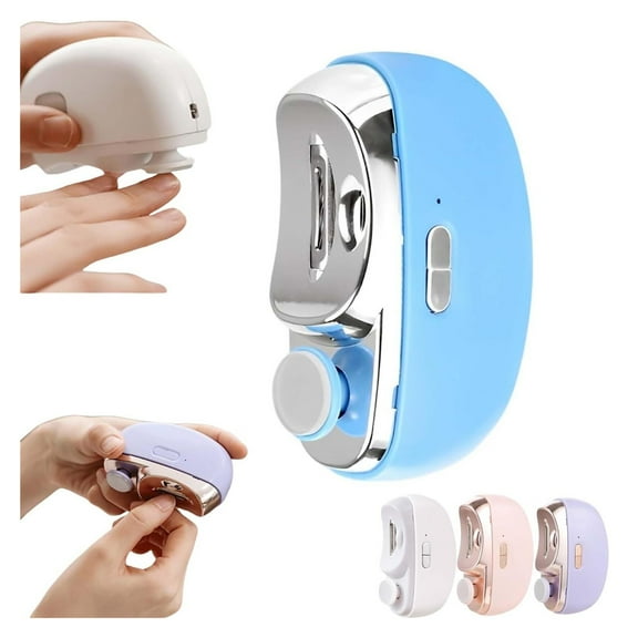 Electric Nail Clippers for Seniors Nail Trimmer, 3 in 1 Automatic Electric Nail Clipper with Polishing, USB Rechargeable 2 Speed Electric Nail Trimmer for Senior Adults Students Baby (White)