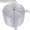 thumbnail image 6 of The Beadsmith Spinning Organization System, Round, 12 Compartments, Plastic, 3.8-inch, Clear, 12 Compartments, 6 of 7