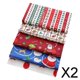 thumbnail image 1 of 2x 5x Navidad Tejido Bundles Cuadrado de Precortado Patchwork Tela para DIY Facial Muñeca Delantal 2 piezas BLESIY, 1 of 6