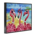 thumbnail image 2 of Stupell Industries Coastal Flamingo Friends Tropical Island Coast Black Framed Giclee Art, 14 x 11, by Paul Brent, 2 of 7