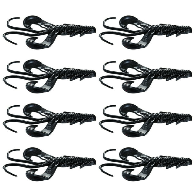 CSChome Fishing Baits 8Pcs 6cm/3g Soft Shrimp Baits Saltwater Freshwater Bright Color Soft High Toughness Reusable Simulation Design Flexible