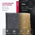 thumbnail image 6 of Caveem Exfoliating Body Scrubber, Large Bath and Body Scrub Buffer, Dual Texture Body Exfoliator for Remove Dead Skin, Soft and Rough Lightweight Square Sponge for Shower (2 Pack), 6 of 9