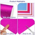thumbnail image 3 of 20Sheets Hot Pink Glitter Cardstock, 8.3x11.7 in A4 Glitter Paper Card Stock Shiny Scrapbook 250gsm Sparkly Paper Large Shimmer for Crafts Scrapbook DIY Art Wedding Party, 3 of 6