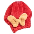 thumbnail image 1 of Gorro de ducha con lazo de vellón de coral para secar el cabello, absorbente de agua, de secado rápido, de moda para mujer, 1 of 1