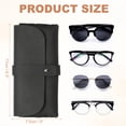 thumbnail image 2 of 2 Piezas de Fundas Suaves para Gafas, Funda de Cuero para Gafas de Sol, Bolsa Portátil para Gafas con Hebilla de Clavo para Mujeres y Hombres (Negro), 2 of 7