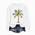 thumbnail image 5 of Towmus Christmas Palm Tree Sweatshirt for Women Funny Hawaiian Graphic Sweatshirts Crewneck Long Sleeve Casual Pullover Tops, 5 of 6