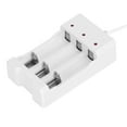 thumbnail image 3 of Cargador USB de 3 ranuras A03, ABS blanco, ecológico, resistente a altas temperaturas, para pilas AA y AAA., 3 of 10