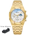 thumbnail image 1 of Men's Gold Quartz Chronograph Watch Stainless Steel Water Resistant CX0728RN, 1 of 10