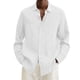 thumbnail image 1 of Camiseta de manga larga con cuello vuelto para hombre a la moda, blusa con botones estampados de verano, camiseta informal Pompotops  oipoqjl49807, 1 of 5