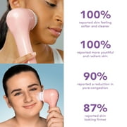 Spa Sciences NOVA - Sonic Facial Cleansing and Exfoliating Device with Antimicrobial Brush Bristles, Serum Infuser for Men & Women