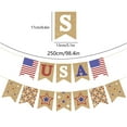 thumbnail image 3 of Elainilye Independence Day Banner, Five Pointed Star Colored Linen String Flag for 4th July Party Decorations, Patriotic Hanging Bunting Backyard Celebration, C, 3 of 6