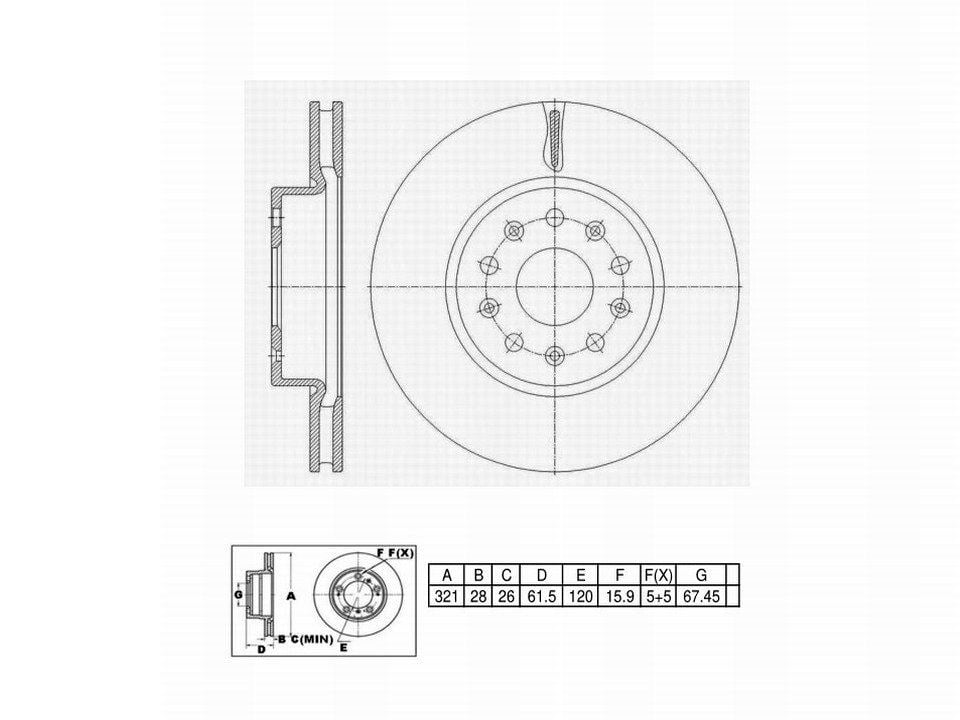 Winstop Brake Rotor, Front WS250654, Chevrolet Camaro 2022-2016