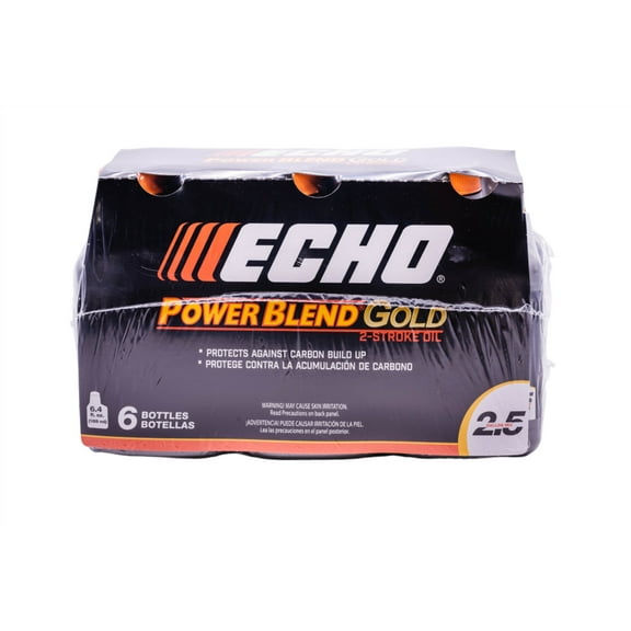 GENUINE ECHO POWER BLEND 2 STROKE 6.4OZ BOTTLE 2.5 GALLON MIX OIL 6 PACK