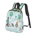 thumbnail image 2 of Daiia Animals Riding Across The Sky School Backpack for Men and Women Lightweight Backpack Durable Backpack Water-Resistant,Travel,Work Bag, 2 of 9