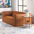 thumbnail image 4 of Pemberly Row 15'' Mid-Century Genuine Leather Tight Back Sofa in Tan, 4 of 7