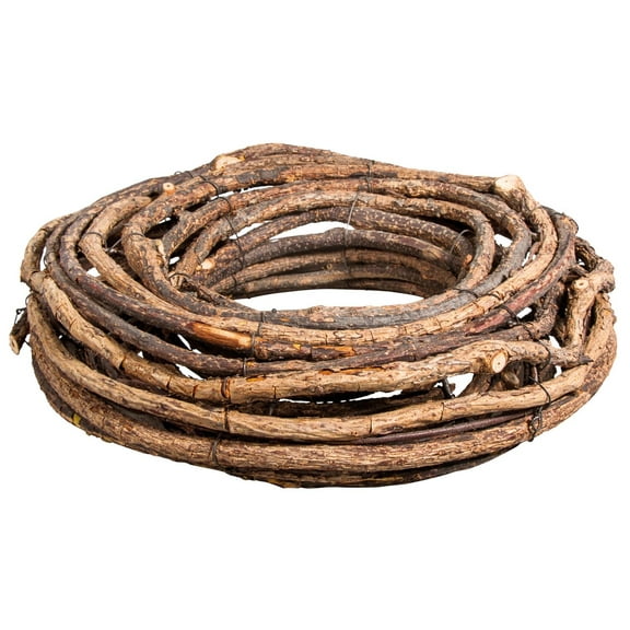 Rayher 65077000 Natural Wreath for Rustic and Seasonal Decorations, Round Base for Floral Craft
