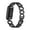Black, variant on FIEWESEY Metal Replacement Bands For Fitbit Luxe Tracker Watch Stainless Steel Adjustable Links Wristband Bracelet Strap Women Men(Black)