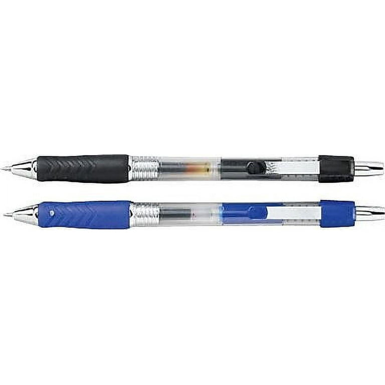 Integra Retractable Roller Gel Pen with Metal Clip 0.7 mm Pen Point Size -  Retractable - Black Gel-based Ink - Black Barrel - 12 / Dozen