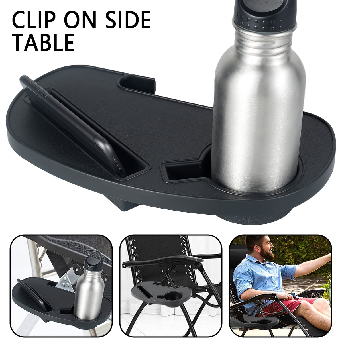 Relax love Gravity Chair Tray Recliner Side Cup Holder for Water Cups