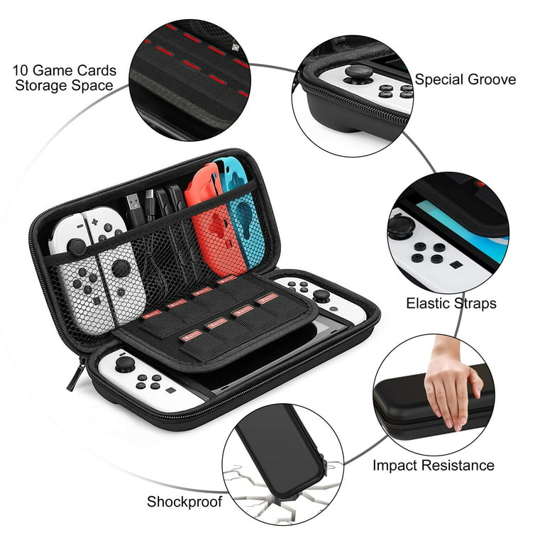 TSV 13-in-1 Accessories Bundle for Nintendo Switch OLED, Travel