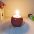 thumbnail image 3 of Festive Candles Apple Shaped Tea Light Candles for Home Decor Table Center Birthday Christmas Party, 3 of 6