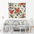 thumbnail image 2 of Yayeee Tapestry Wall Hanging for Bedroom 60" x 40" Living Room Home Wall Art Decor, Large Red Floral Pattern, 2 of 7