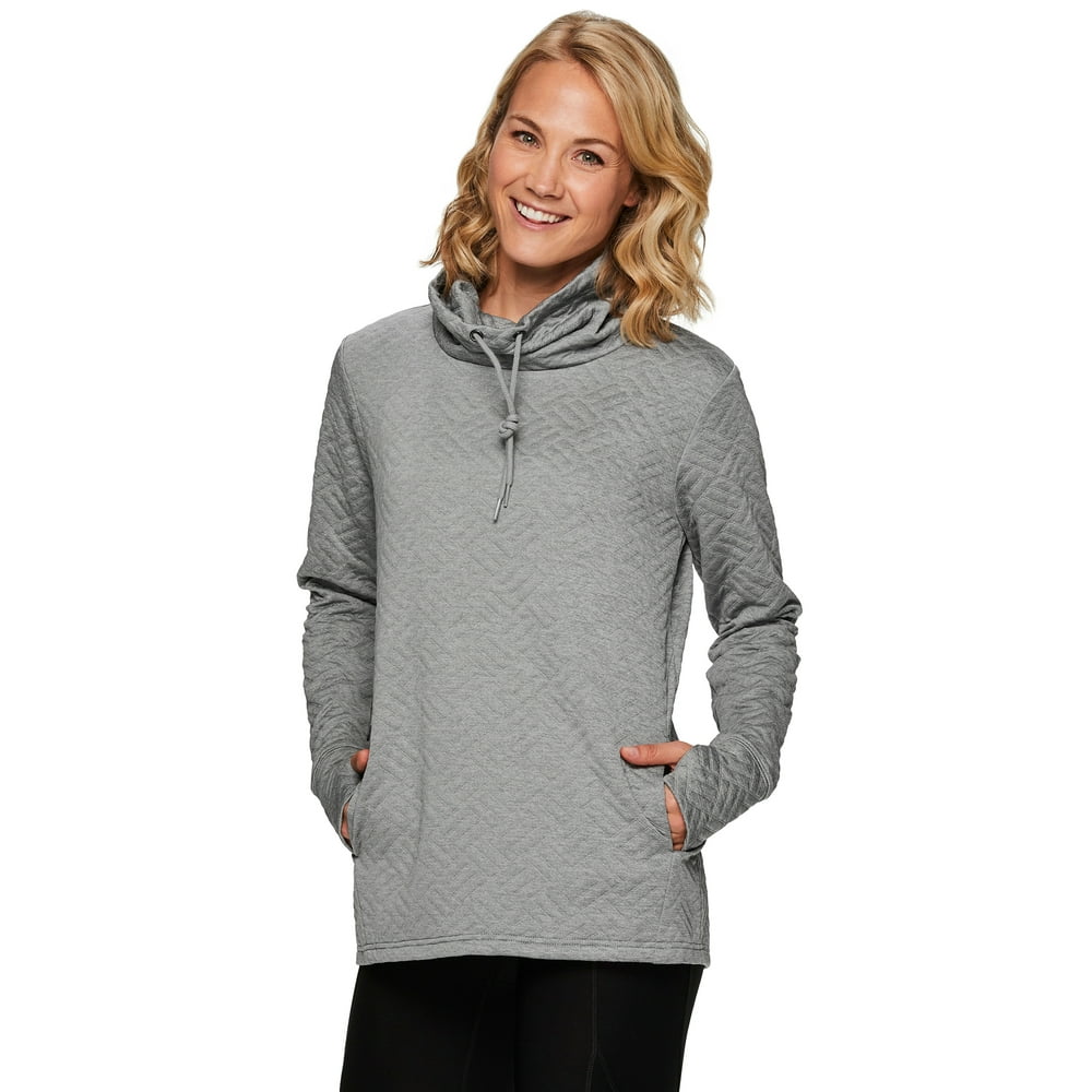 RBX - RBX Active Women's Ultra Soft Quilted Cowl Neck Pullover ...