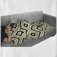 thumbnail image 6 of Geometric Soft Flannel Fleece Throw Blanket, Motif of Zig Zag and Squares Contemporary Design Art Print, Cozy Plush for Indoor and Outdoor Use, 70" x 90", White Black and Yellow, by Ambesonne, 6 of 6