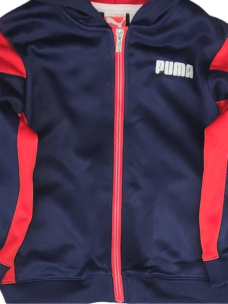 Puma Toddler Boys Blue & Red 2pc Athletic Outfit Pants & Hoodie
