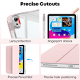 thumbnail image 4 of GKABXY for iPad (A16) 11th Generation Case 11 Inch 2025, iPad 10th Generation Case 10.9 Inch 2022, Slim Stand Hard PC Translucent Back Shell Smart Cover, Support Touch ID, Auto Wake/Sleep,Baby Pink, 4 of 8