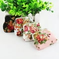 thumbnail image 3 of ziyahihome Canvas Rose Mini Coin Purse Women Cloth Buckle Change Bag Cute Small Floral Pattern Wallet, 3 of 10