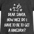 thumbnail image 3 of Instant Message - Dear Santa Unicorn - Toddler & Youth Girls Short Sleeve Graphic T-Shirt, 3 of 6