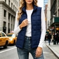 thumbnail image 2 of Women's Vest Sleeveless Zip up Puffer with Pockets Lightweight Stand Collar Warm Gilet Fall Winter Outerwear Layering, 2 of 9