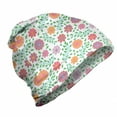 thumbnail image 1 of Floral Unisex Beanie, Doodle Flowers Leafy, Hiking Outdoors, Multicolor, by Ambesonne, 1 of 1