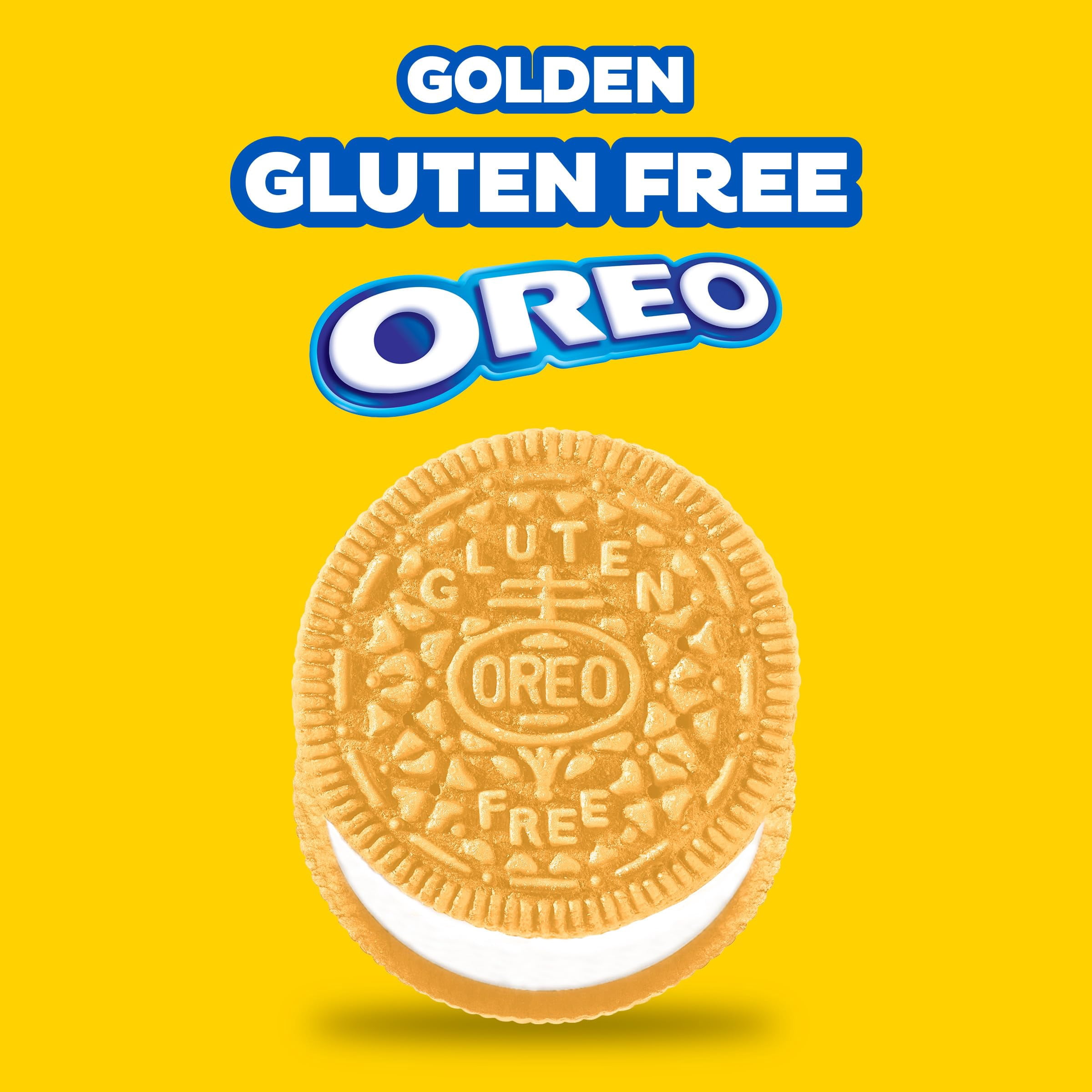 Oreo Gluten Free Golden Sandwich Cookies, Gluten Free Cookies, 12.08 Oz Packaging May Vary - Pack of 3