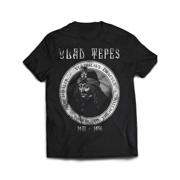 T Shirt Men'S Graphic Tee Featuring a Soft And Cozy Design Inspired by Vlad Tepes Adorned with Historical Artwork.