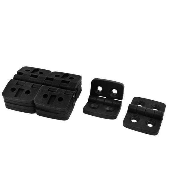 Unique Bargains 40mm x 30mm Black Plastic Furniture Ball Bearing Hinge 10Pcs for Door