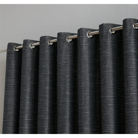 Single Door To Patio HLC.ME Elizabeth 100% Full Blackout Darkness Thermal Energy Efficient Window Curtain Grommet Panels - Patio, Single Curtain Panel - (100