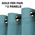 thumbnail image 2 of H.VERSAILTEX Elegant Natural Linen Sheer Curtain Panels, Energy Saving Privacy Protection Nickel Grommet Window Panels / Drapes for Bedroom / Living Room, 2 Panels, 52x108-Inch, Turquoise, 2 of 6
