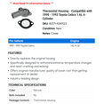 thumbnail image 2 of Thermostat Housing - Compatible with 1990 - 1993 Toyota Celica 1.6L 4-Cylinder 1991 1992, 2 of 2