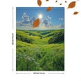 thumbnail image 3 of Qisvanset Framed Canvas Wall Art 12x16 Inch Serene Cloud Green Landscape Panoramic Canvas Art, 3 of 5
