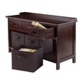 thumbnail image 2 of Winsome Adriana 4-Piece Storage Transitional Solid Wood Bench - Antique Walnut, 2 of 5