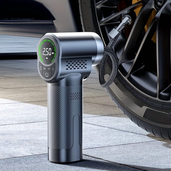 XHSGX Inflador neumáticos portátil inalámbrico manómetro coche moto bici eléctrica balones multifunción