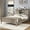 Gray, variant on Merluxy 44" H farmhouse King Bed Frame with Storage Bookcase & Charging Station, Bedroom Furniture, Black