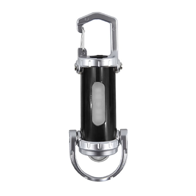 Linnome Mini Keychain Multi Functional Light Outdoor Portable Hook Pocket Lighting Floodlight Flashlight 1200 Lumens Black